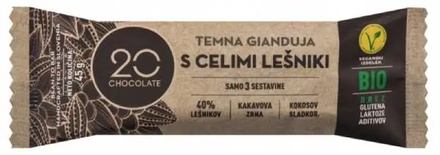 Čokolada gianduja s celimi lešniki