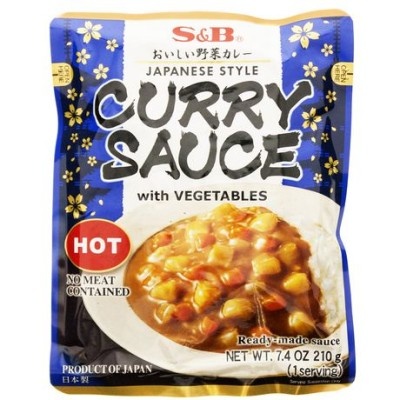 Hot japanese curry sauce with veggies