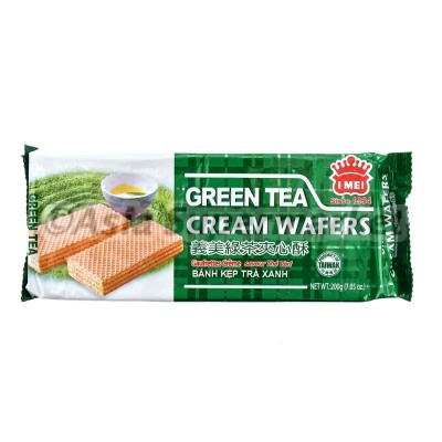 Green tea cream wafers