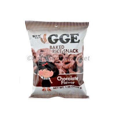 Baked rice snack chocolate flavou