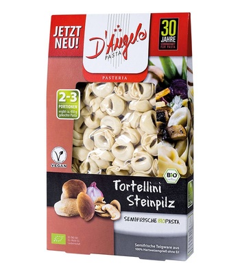 veganski tortelini z jurčki