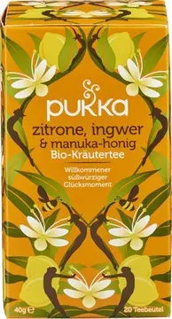 Čaj 'Zitrone,Ingwer&Manuka Honig'