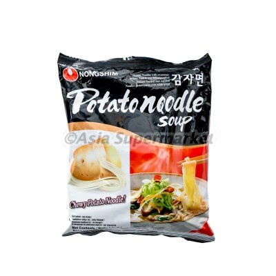 Instant soup with potato noodles