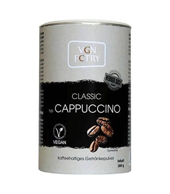 Veganski classic cappuccino z zmanjšano vrednostjo sladkorja