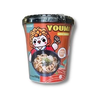 Instant Udon Juha v Lončku z Okusom Shoyu Sojine Omake