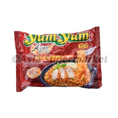 Instant spicy grilled chicken noodles