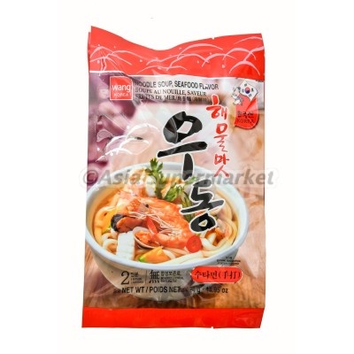 Instant udon soup with seafood flavour