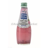 Rose juice with basil seeds